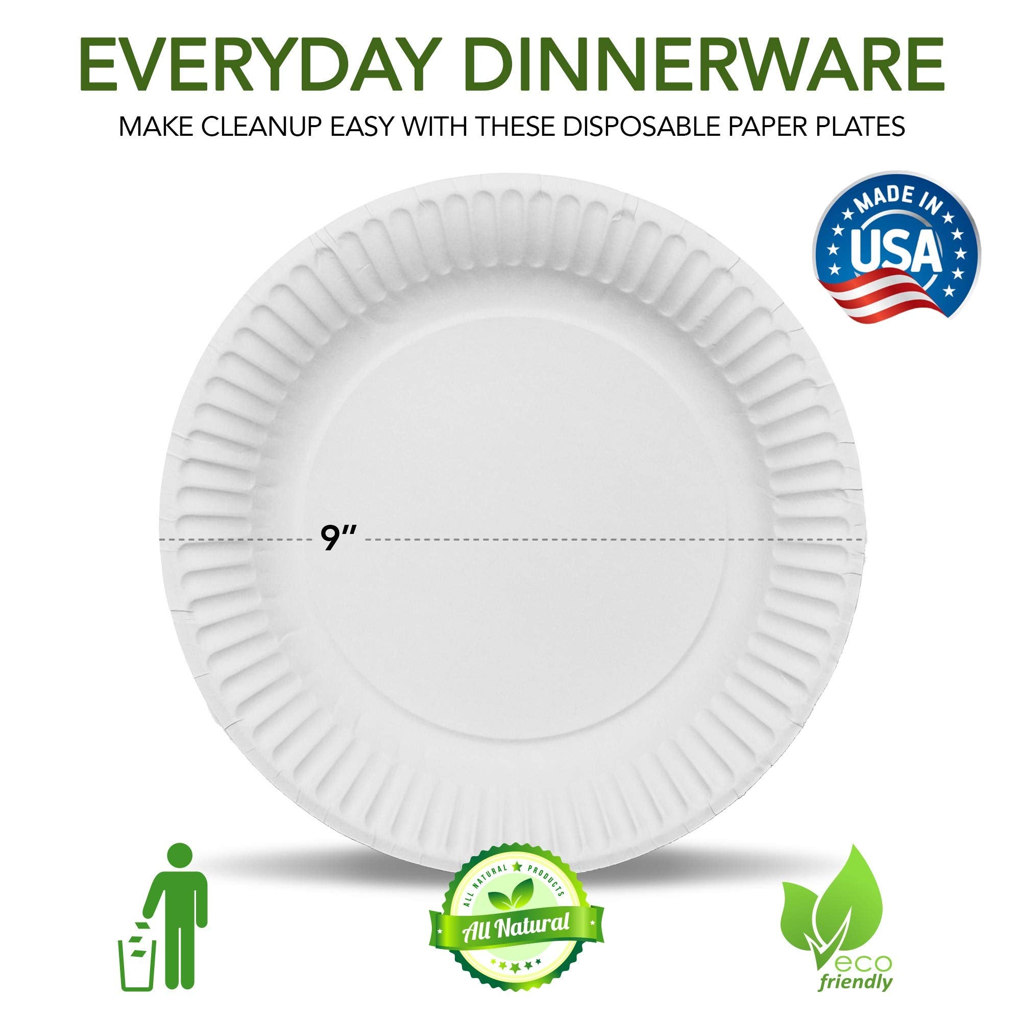 White Disposable Paper Plates | Stock Your Home


