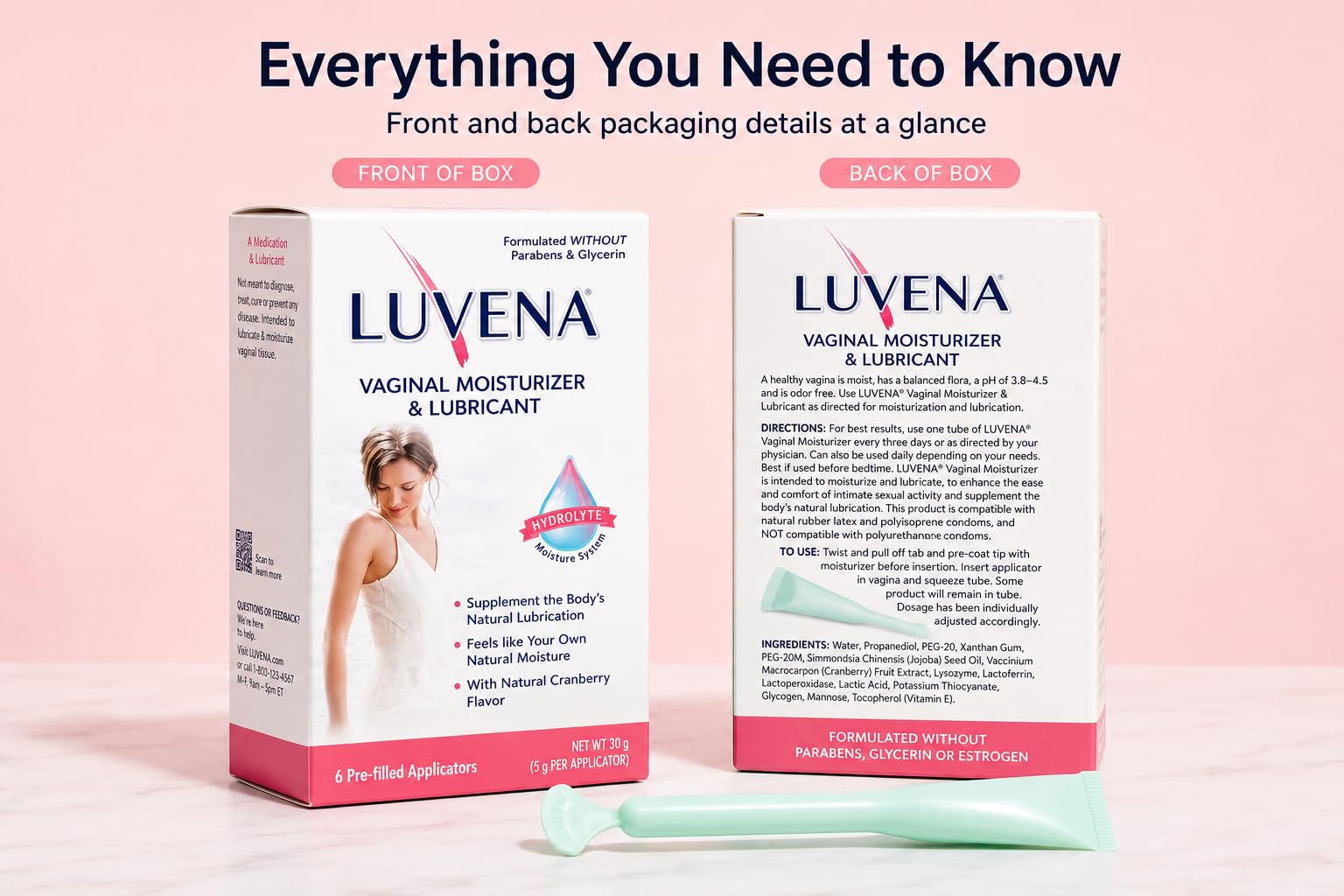 Luvena Vaginal Moisturizer for Menopause Dryness

