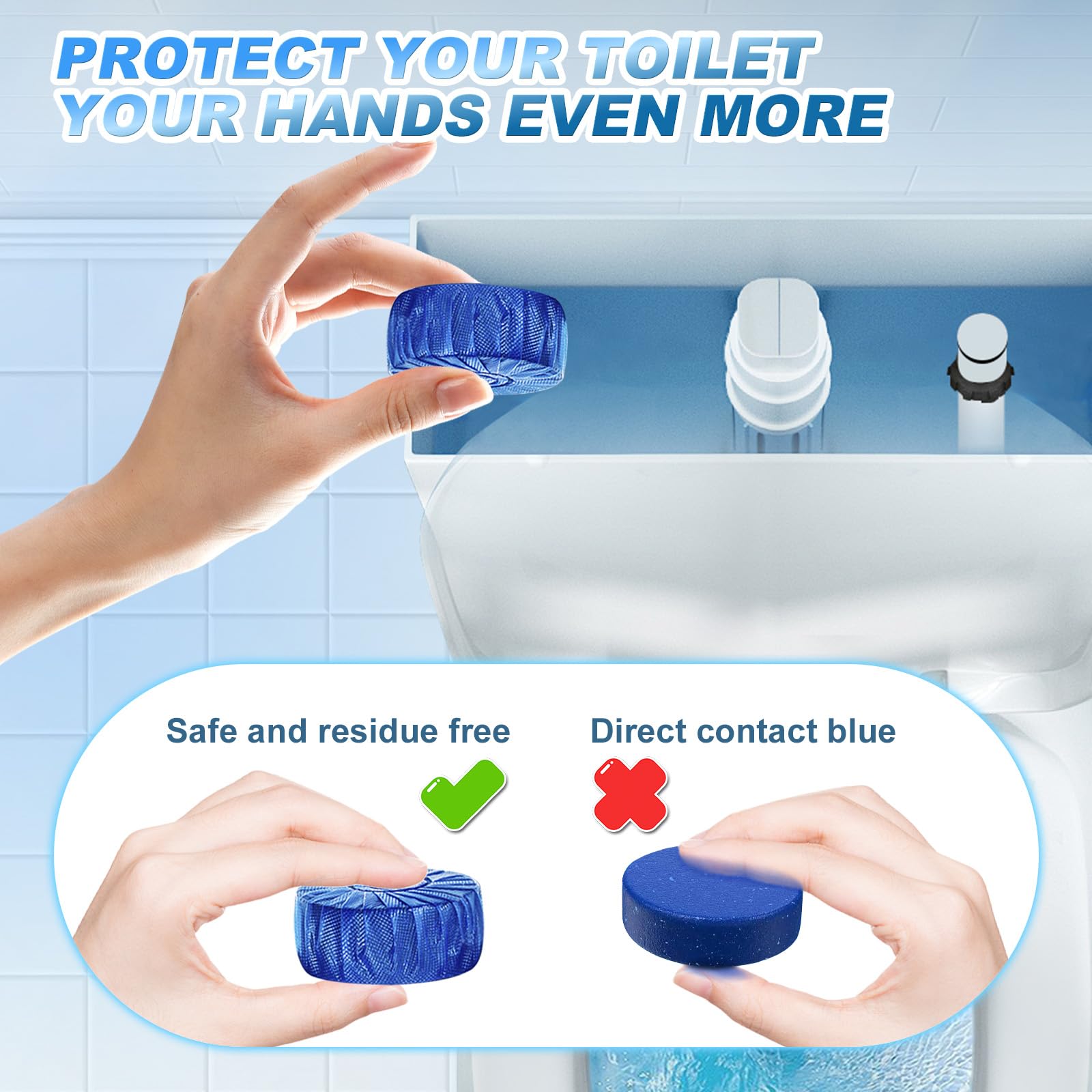 KIISIISO Automatic Toilet Bowl Cleaner Tablets - Drop-In

