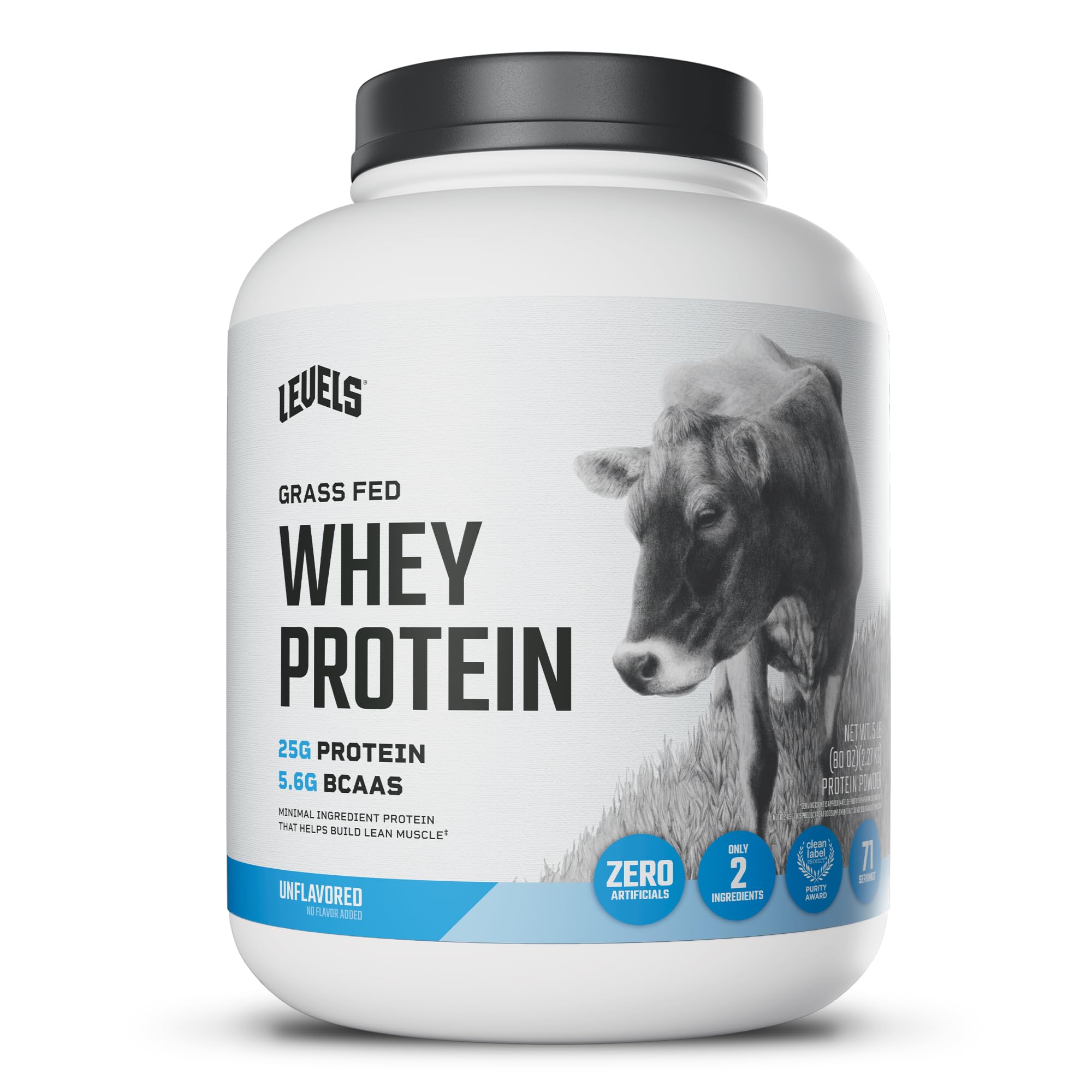 Levels Grass-Fed Whey Protein Powder No Artificials