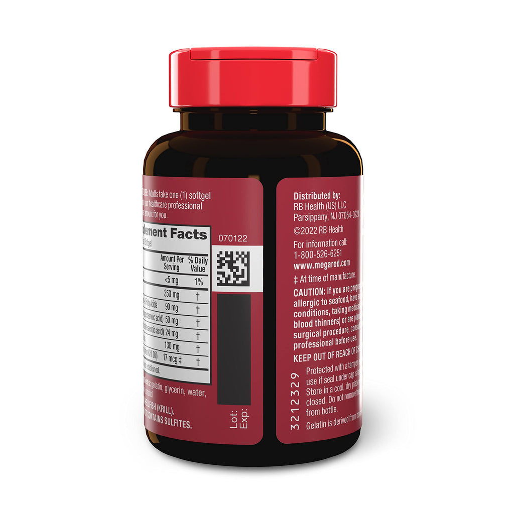 MegaRed Omega-3 Krill Oil Softgels with Astaxanthin

