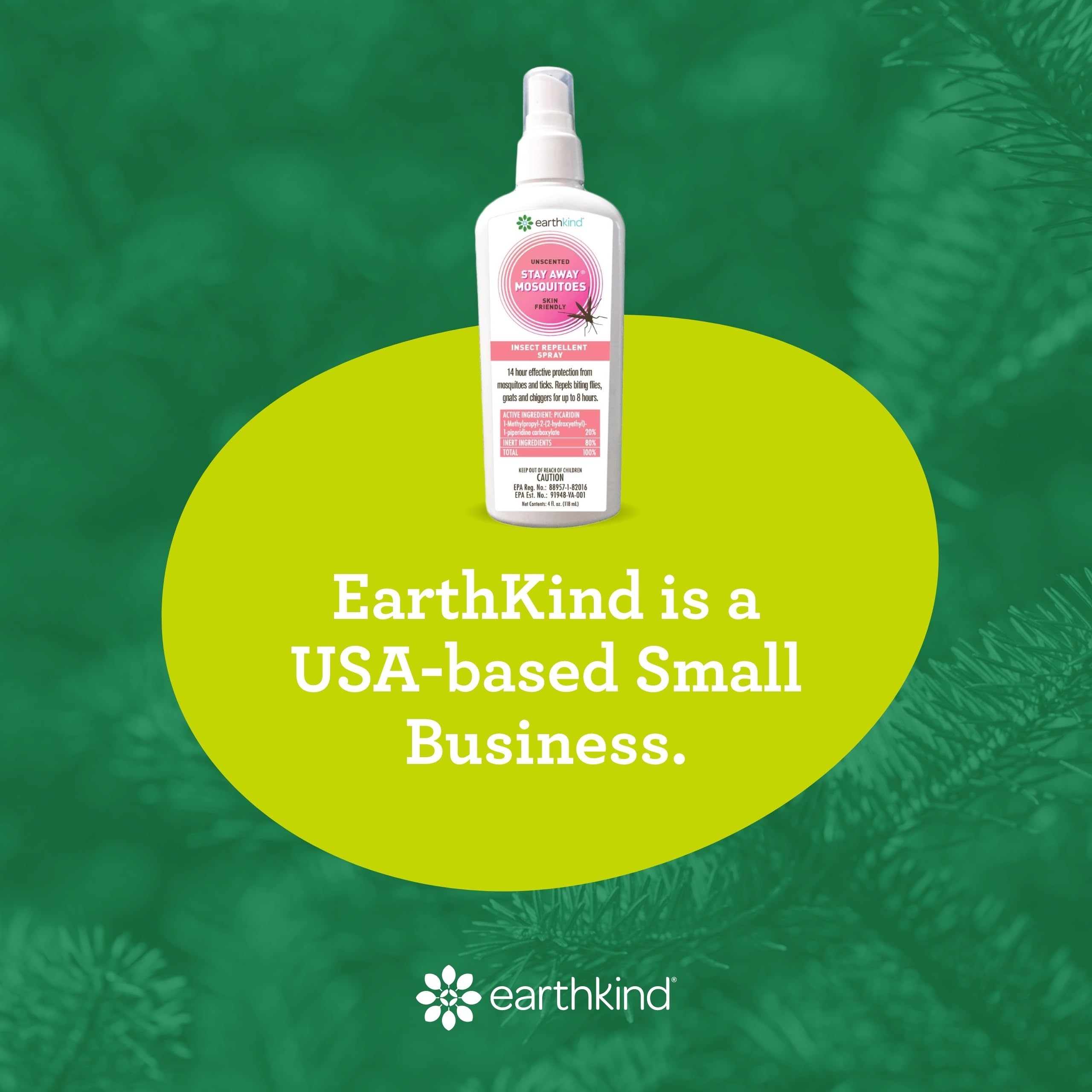 EarthKind Stay Away Mosquito Repellent - Unscented Picaridin

