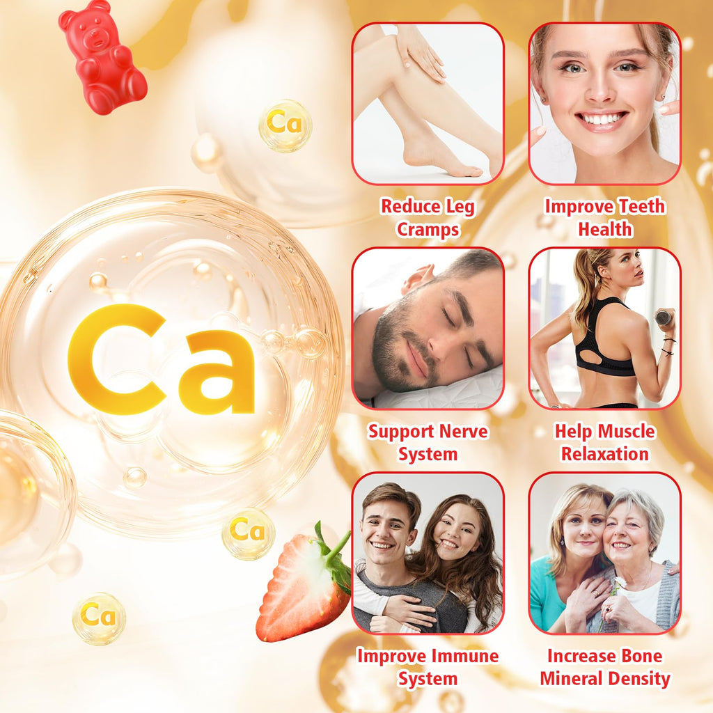 Calcium Citrate Gummies 1200mg – Sugar Free Vegan Chewables

