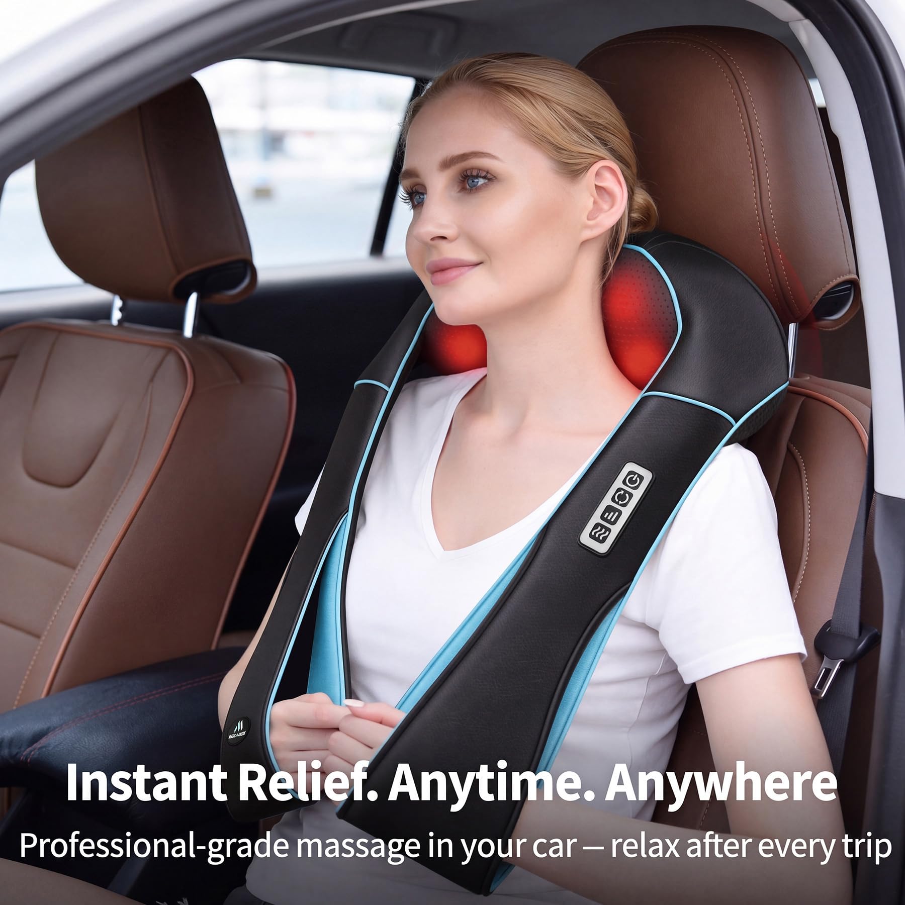 MagicMakers Shiatsu Neck Massager with Heat

