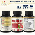 BMVINVOL Berberine Capsules with Cinnamon Turmeric

