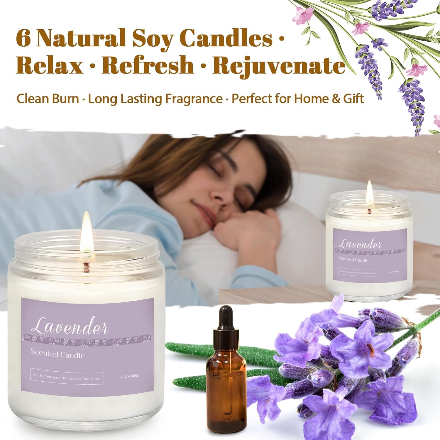 Scented Candles Gift Set for Home | Aromatherapy Collection


