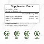 Deal Supplement Vitamin D3 + K2 MK7 Softgels | 5,000 IU

