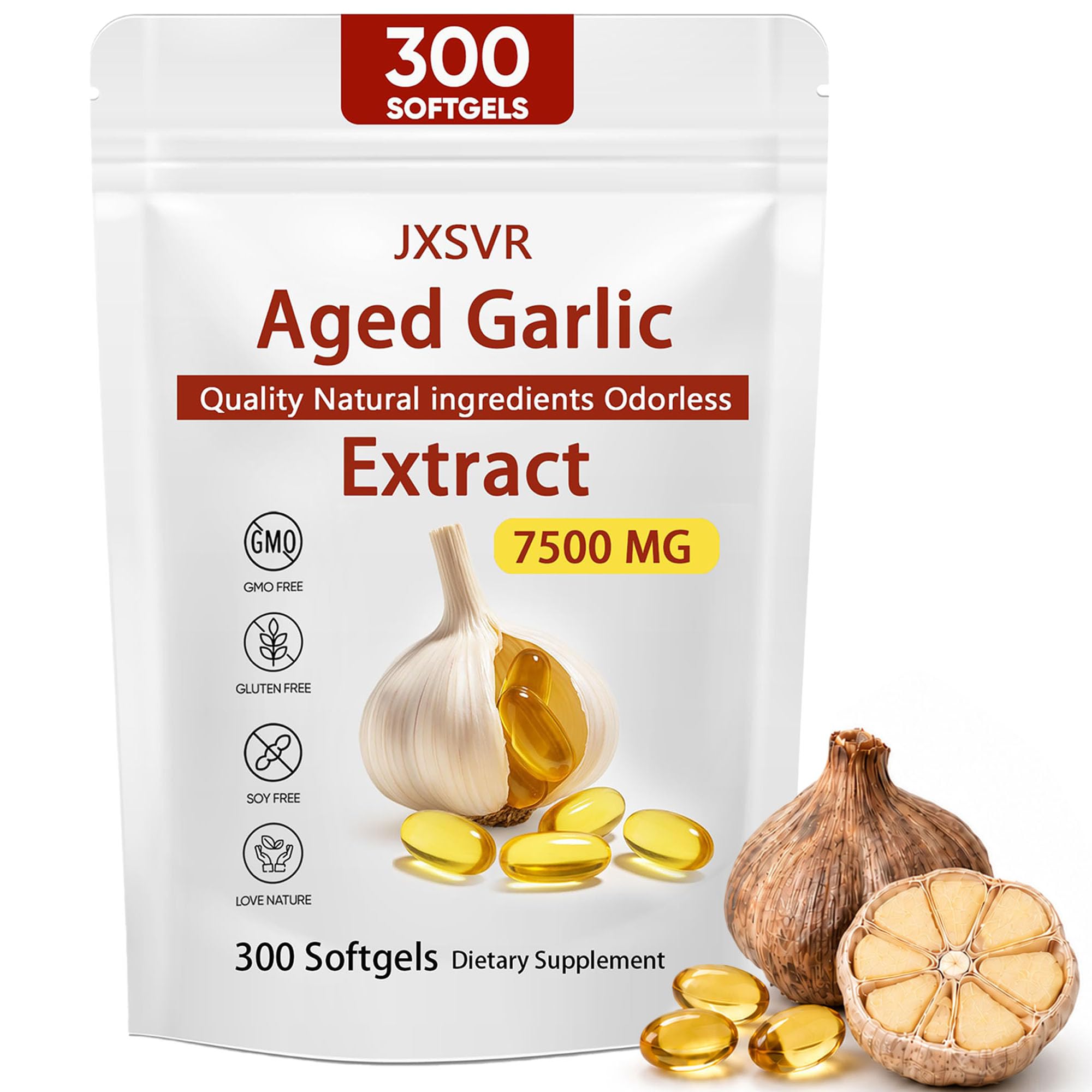 Odorless Garlic Extract Softgels for Heart & Immune Support

