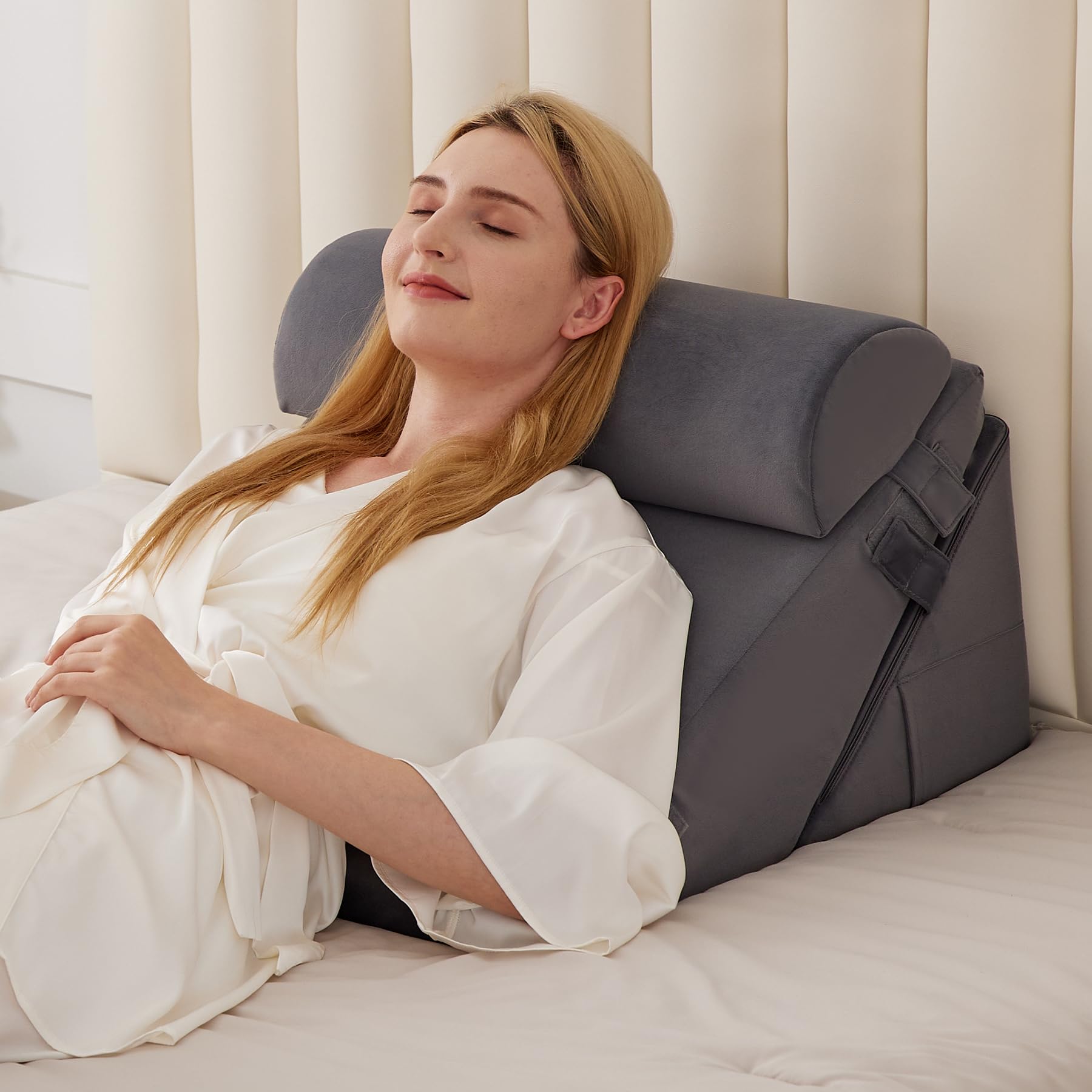 BIEEZZK Wedge Pillow Set for Post-Surgery & Acid Reflux