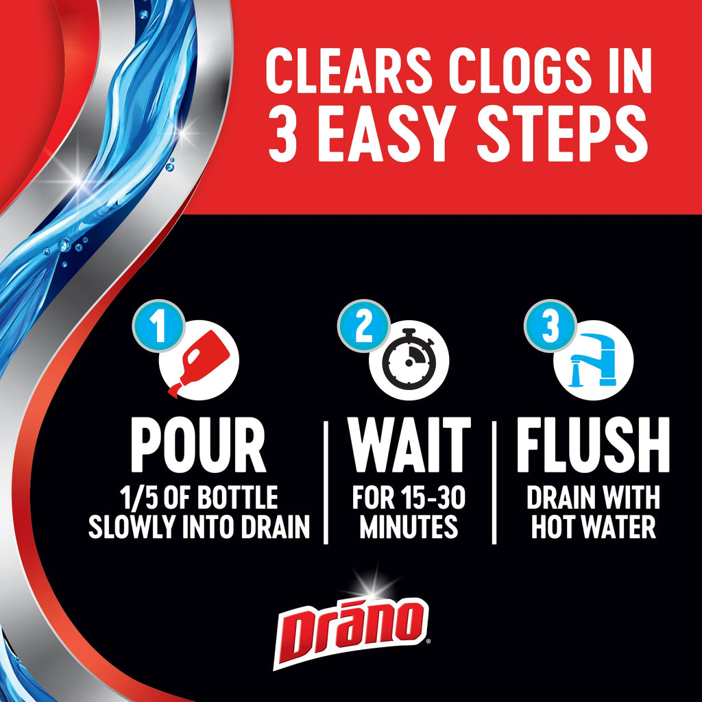 Drano Max Gel Drain Clog Remover & Cleaner | Fast-Acting

