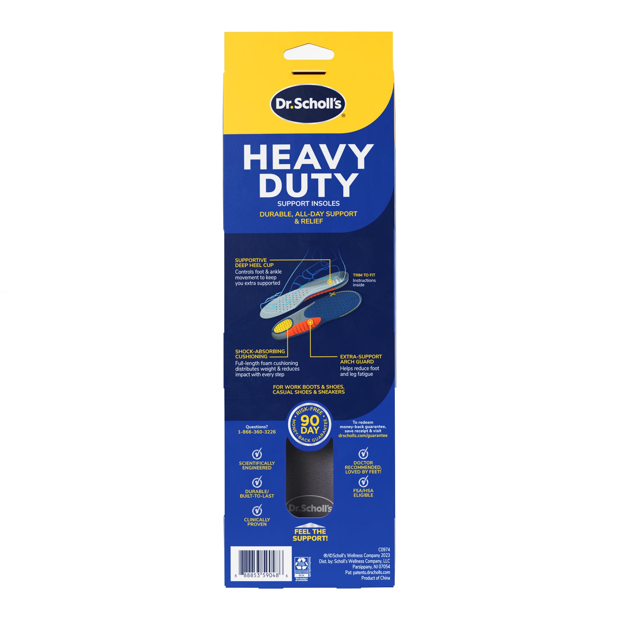 Dr. Scholl's Heavy Duty Insole Orthotics - Arch Support

