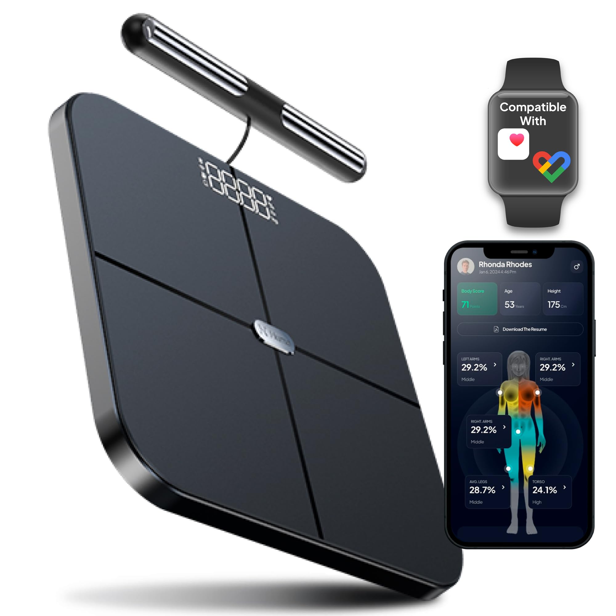 Hume Health Body Pod: Home Body Analyzer with Bluetooth App

