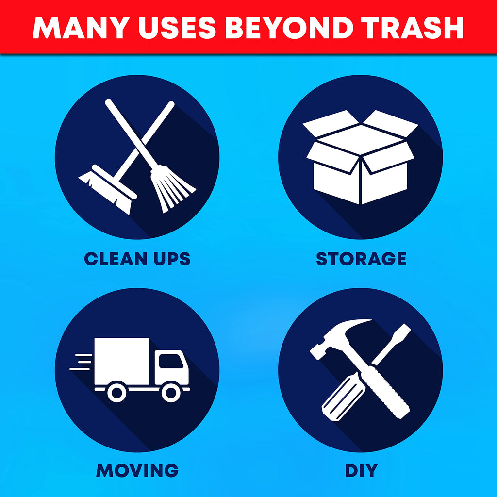 Tasker Trash Bags Heavy Duty for Large Bins

