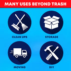 Tasker 55 Gallon Heavy Duty Trash Bags | Contractor Grade

