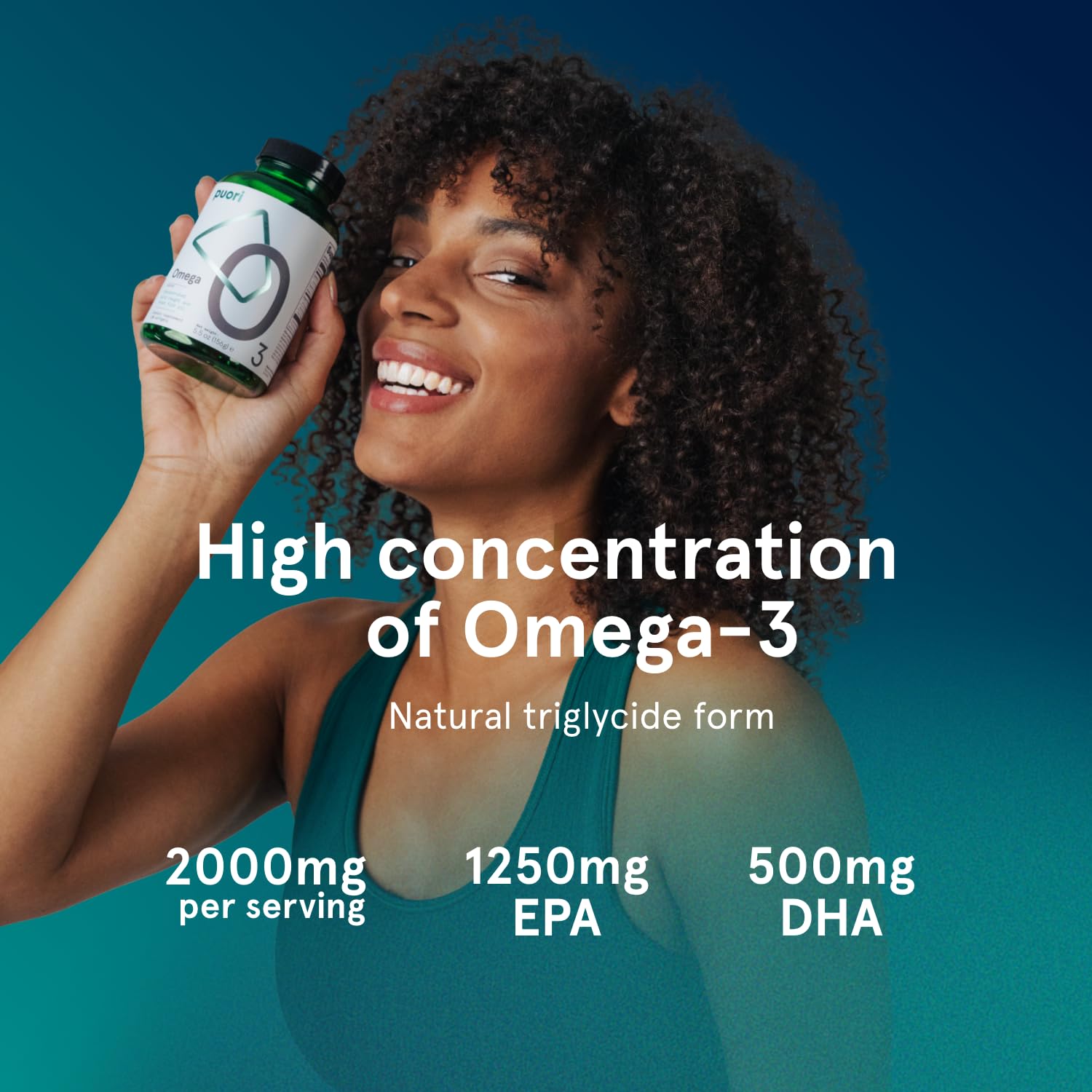 Puori Omega-3 Fish Oil | Ultra Purity Burpless

