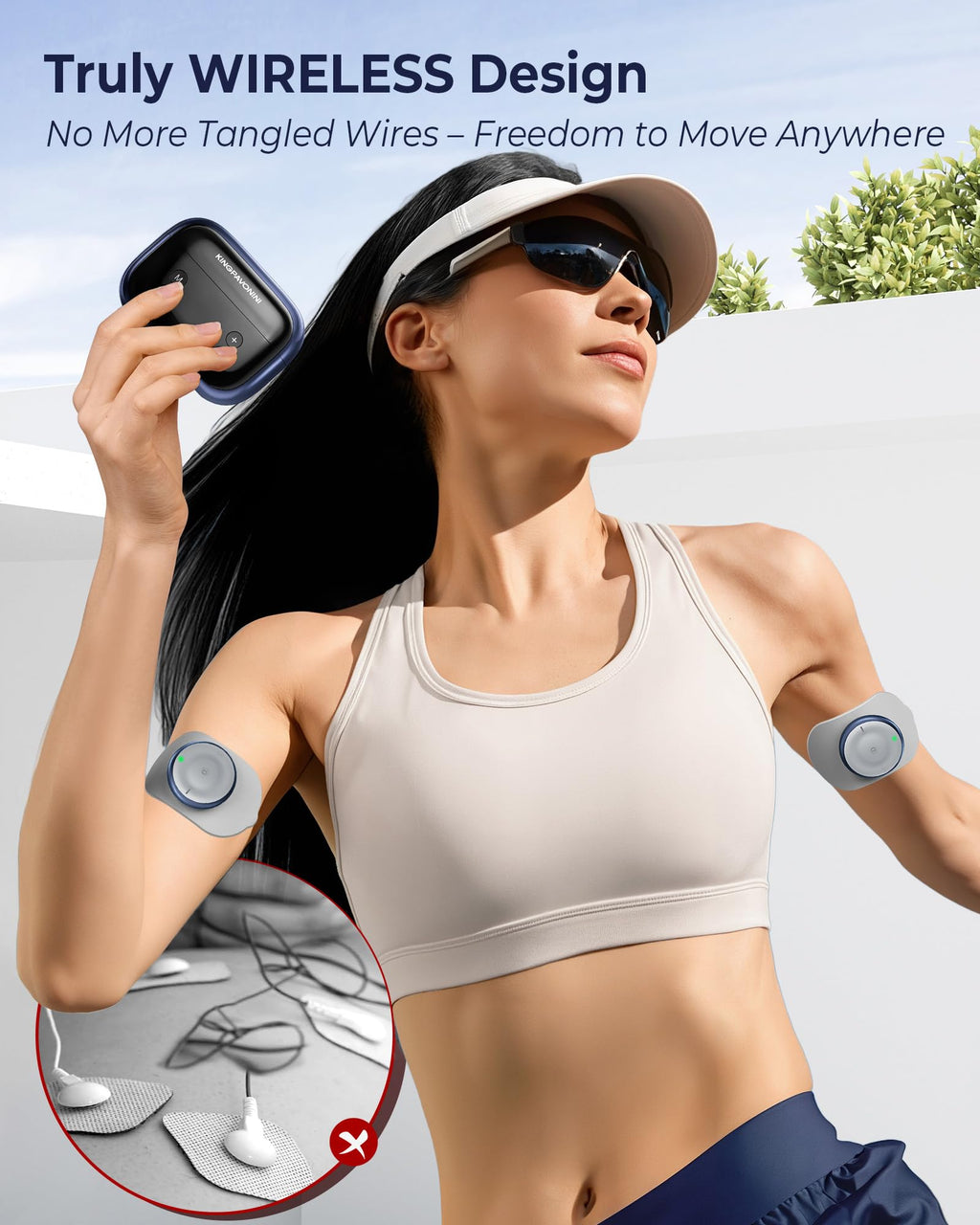 KingPavonini Wireless TENS Unit Dual-Channel Pain Relief

