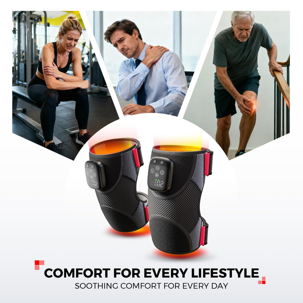 Knee Massager LTW with Heat and Red Light - Cordless

