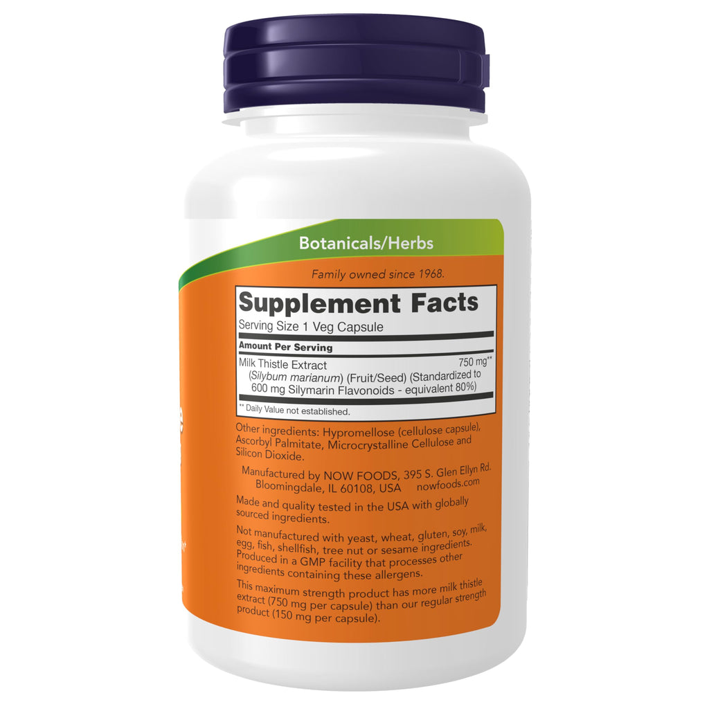 NOW Foods Milk Thistle Extract Silymarin Max Strength

