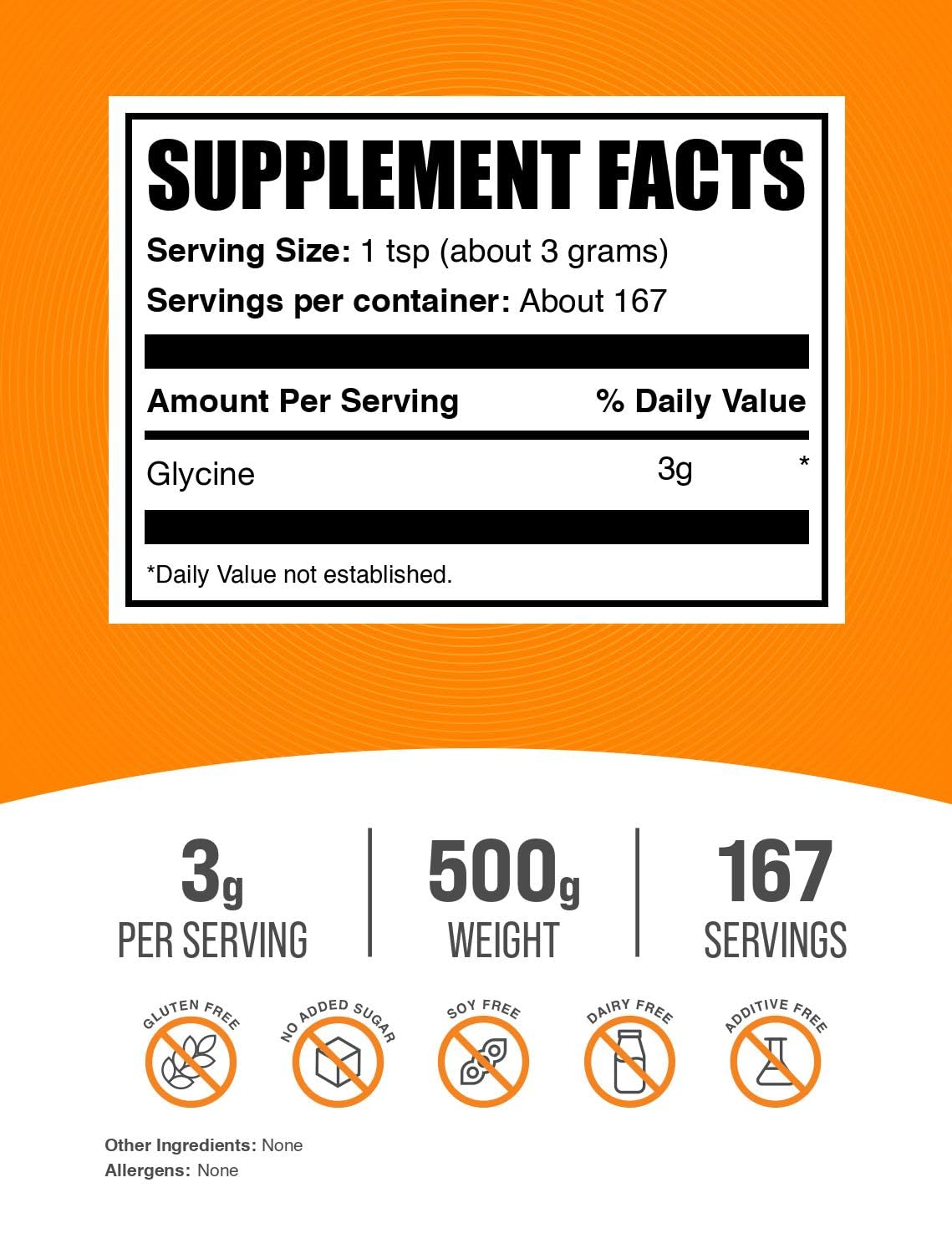 BulkSupplements Glycine Powder - Unflavored Amino Acid

