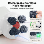 Scalp Massager with 12 Heads - 3 Modes Portable


