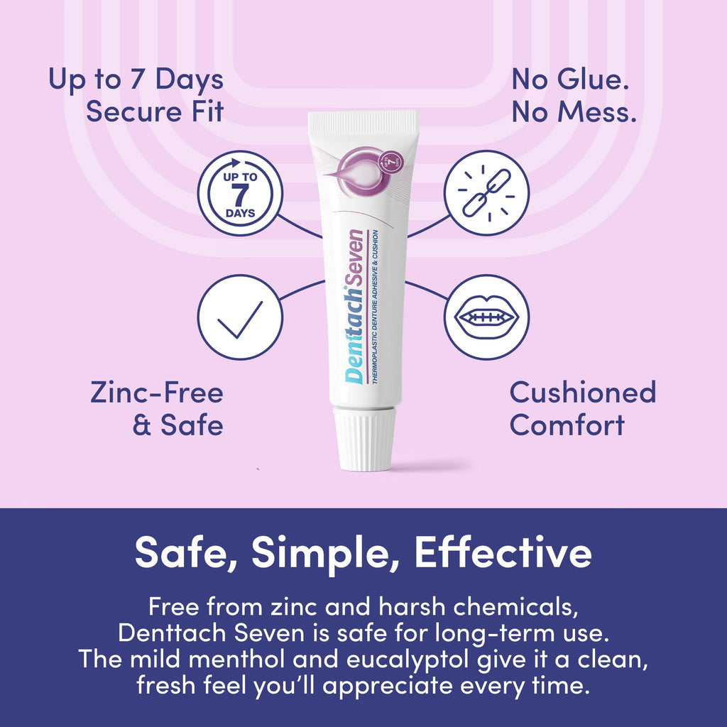 Denttach Thermoplastic Denture Adhesive Cushioned Comfort

