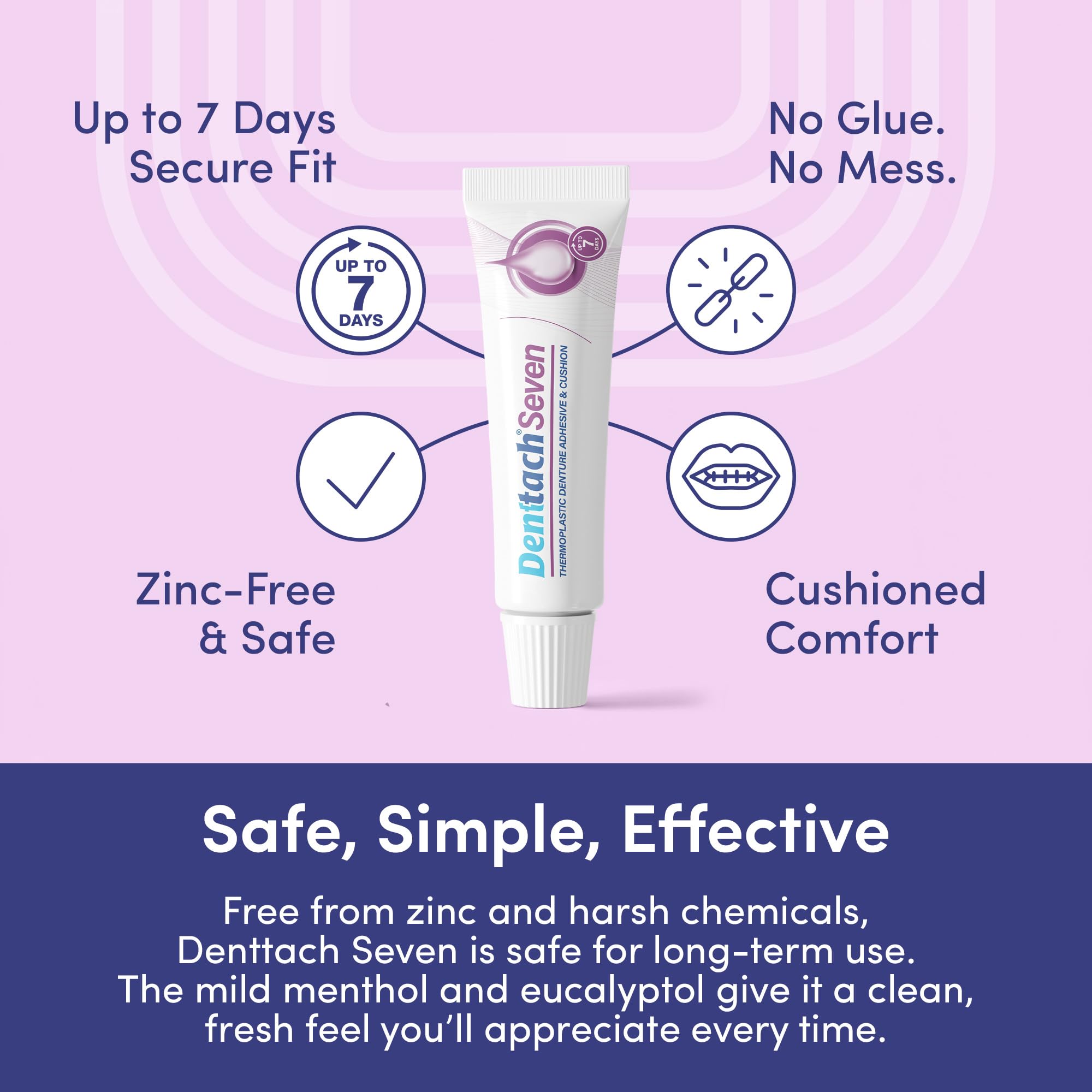 Denttach Thermoplastic Denture Adhesive Cushioned Comfort

