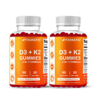 Vitamatic Vitamin D3 & K2 Gummies | Plant-Based Formula

