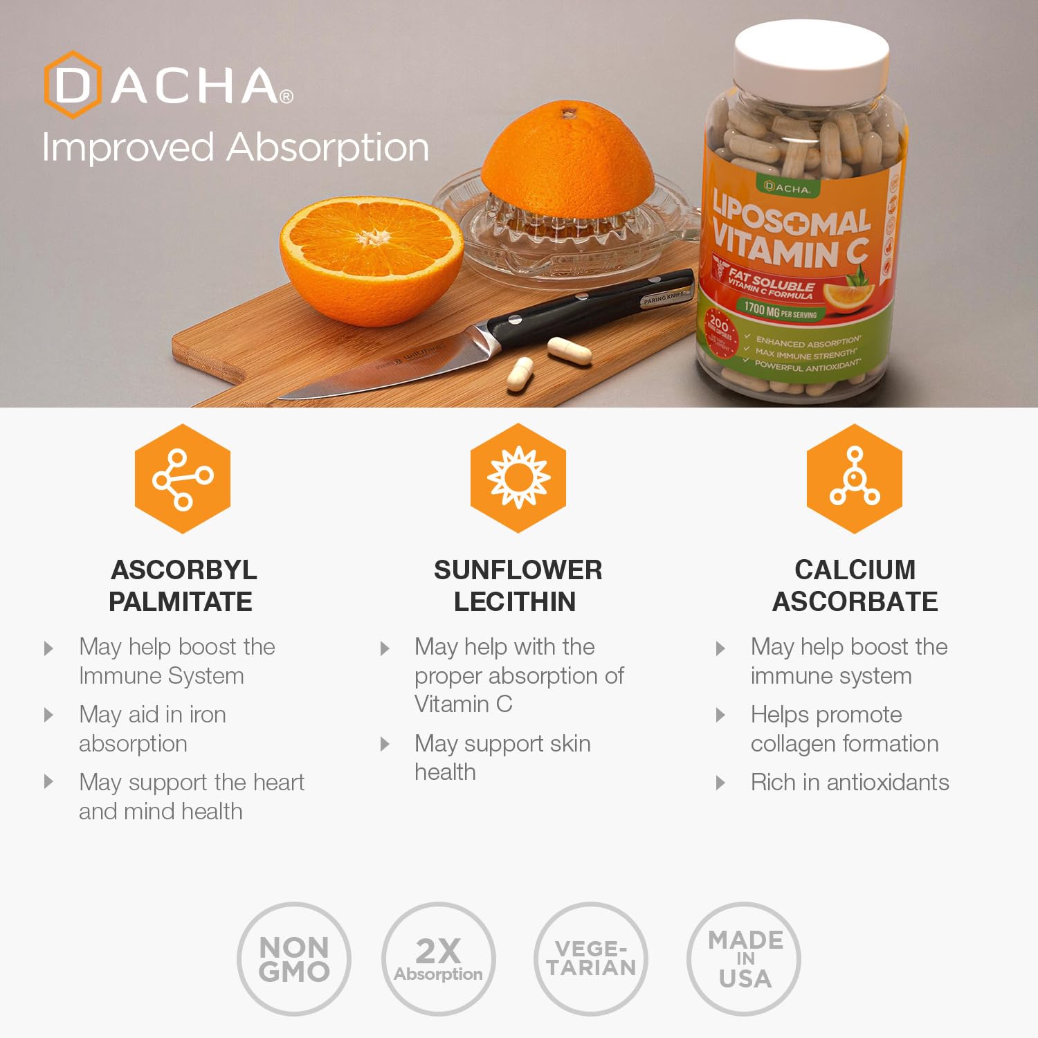 DACHA Liposomal Vitamin C Supplement for Immune Support

