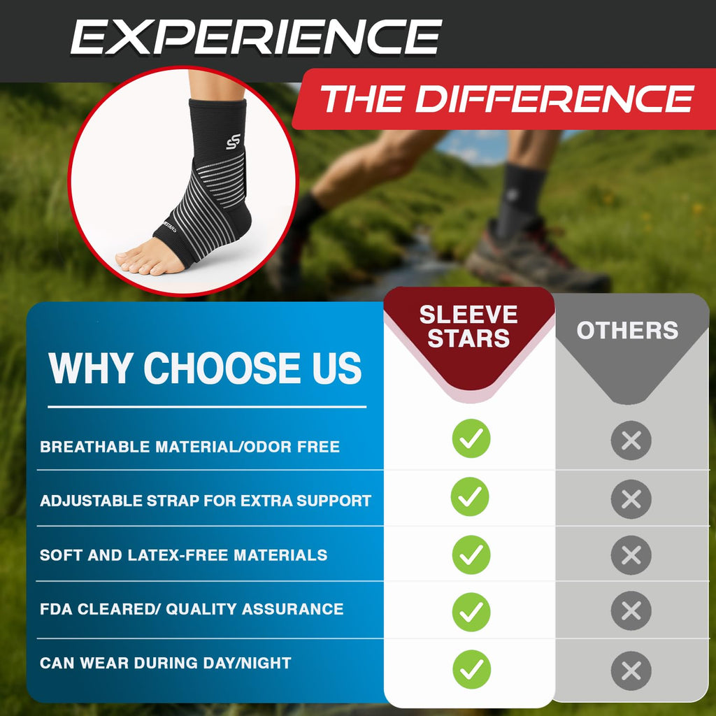 Sleeve Stars Ankle Brace for Men & Women| Adjustable Support

