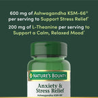 Nature's Bounty Stress Relief Ashwagandha L-Theanine

