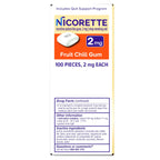 Nicorette 2 mg Fruit Chill Nicotine Gum Stop Smoking Aid

