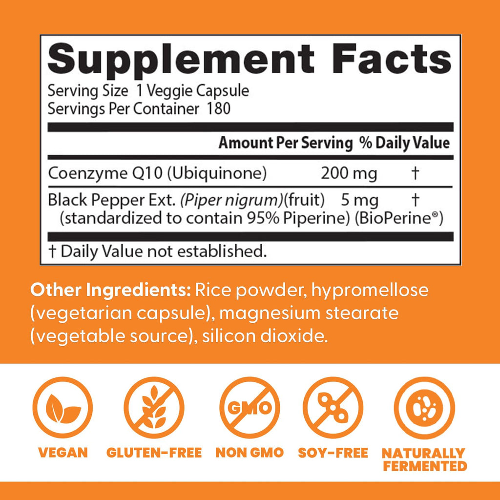 Doctor's Best CoQ10 200 mg with BioPerine - High Absorption

