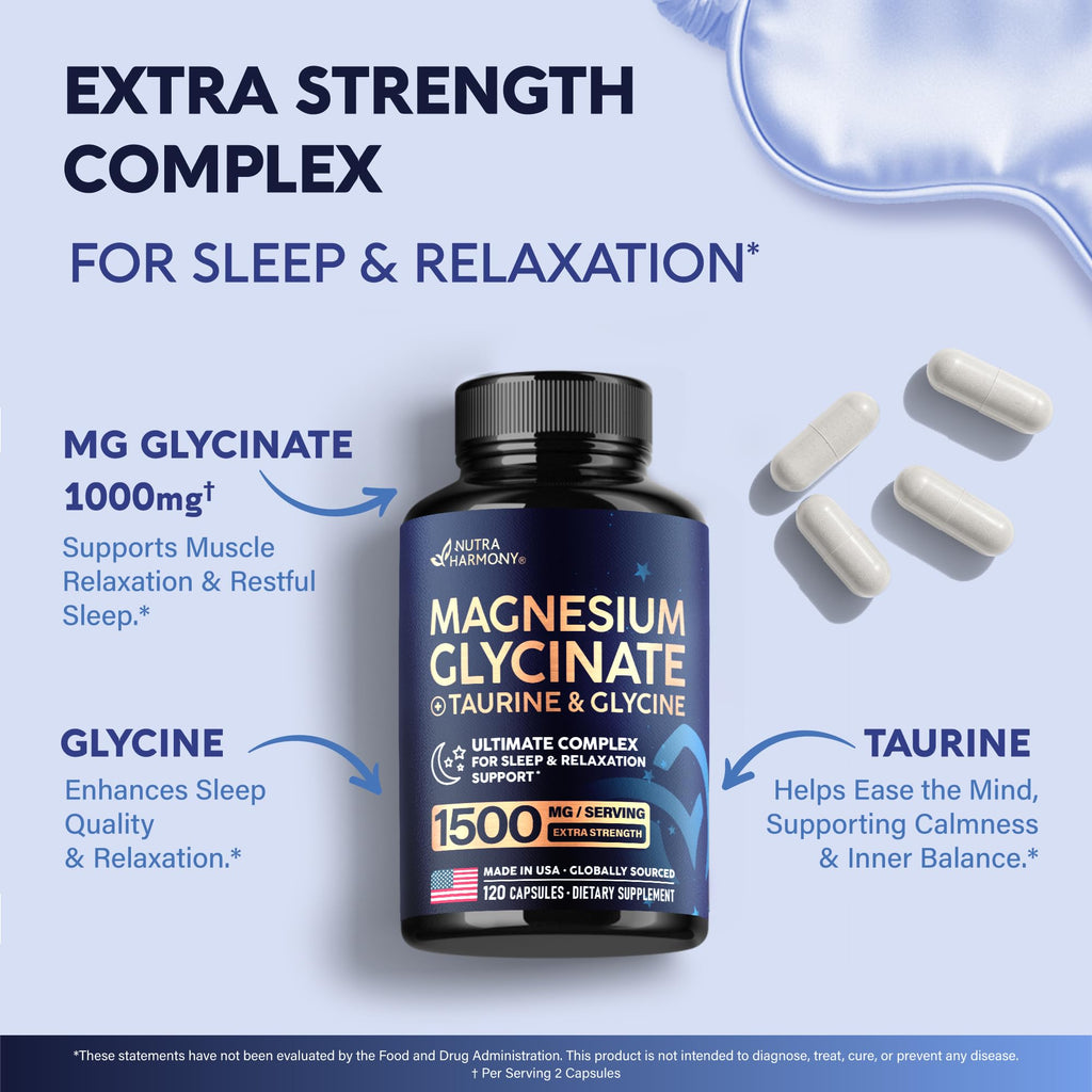 Magnesium Glycinate Sleep Support | Calming Formula


