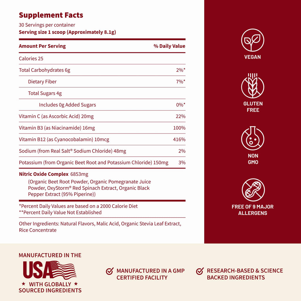 Beet Root Nitric Oxide Supplement - Snap Supplements

