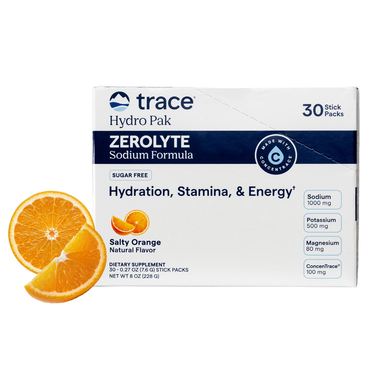Trace Minerals ZeroLyte Electrolyte Mix — Zero Sugar Hydration with Ancient Sea Salt & Coconut Water