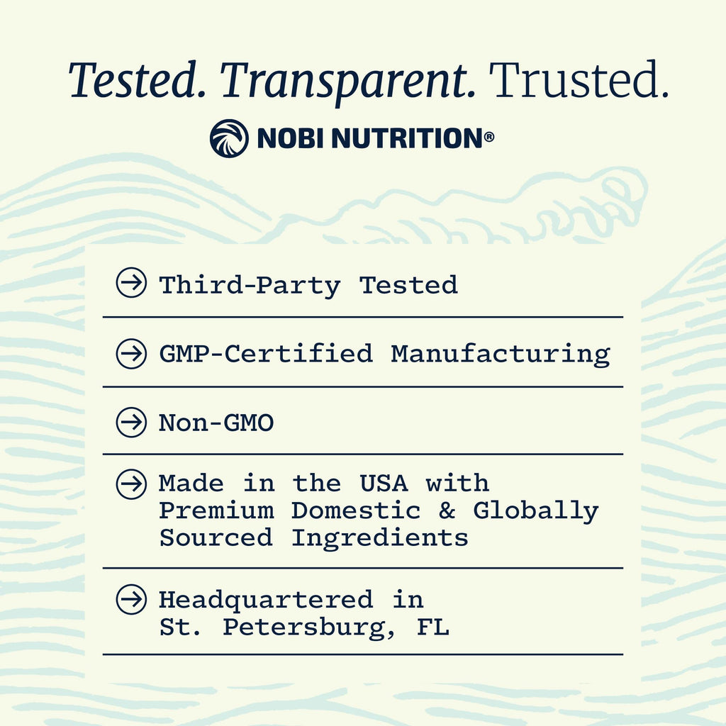NobI Magnesium Glycinate Supplement | Chelated Absorption

