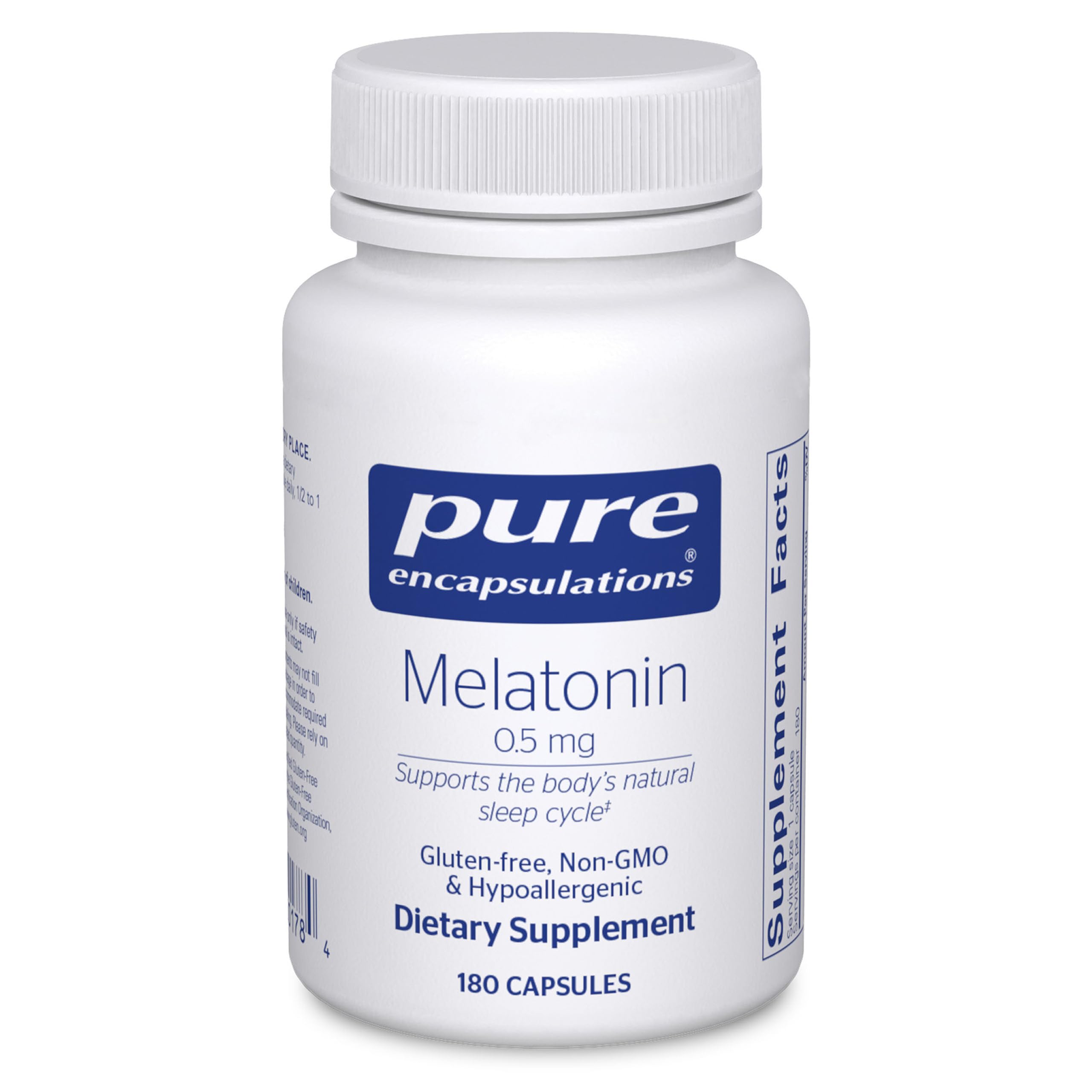 Pure Encapsulations Melatonin 0.5 mg Sleep Support

