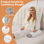 BIEEZZK Wedge Pillow Set for After Surgery & Acid Reflux

