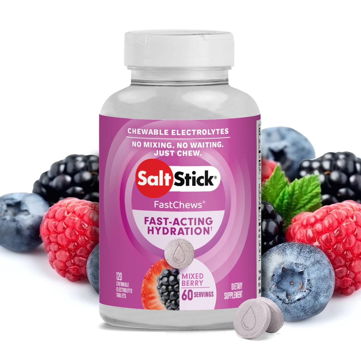 SaltStick Electrolyte FastChews Chewable Hydration Tablets