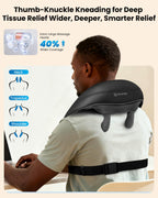 COMFIER Cordless Neck Massager with Heat — 4D Shiatsu

