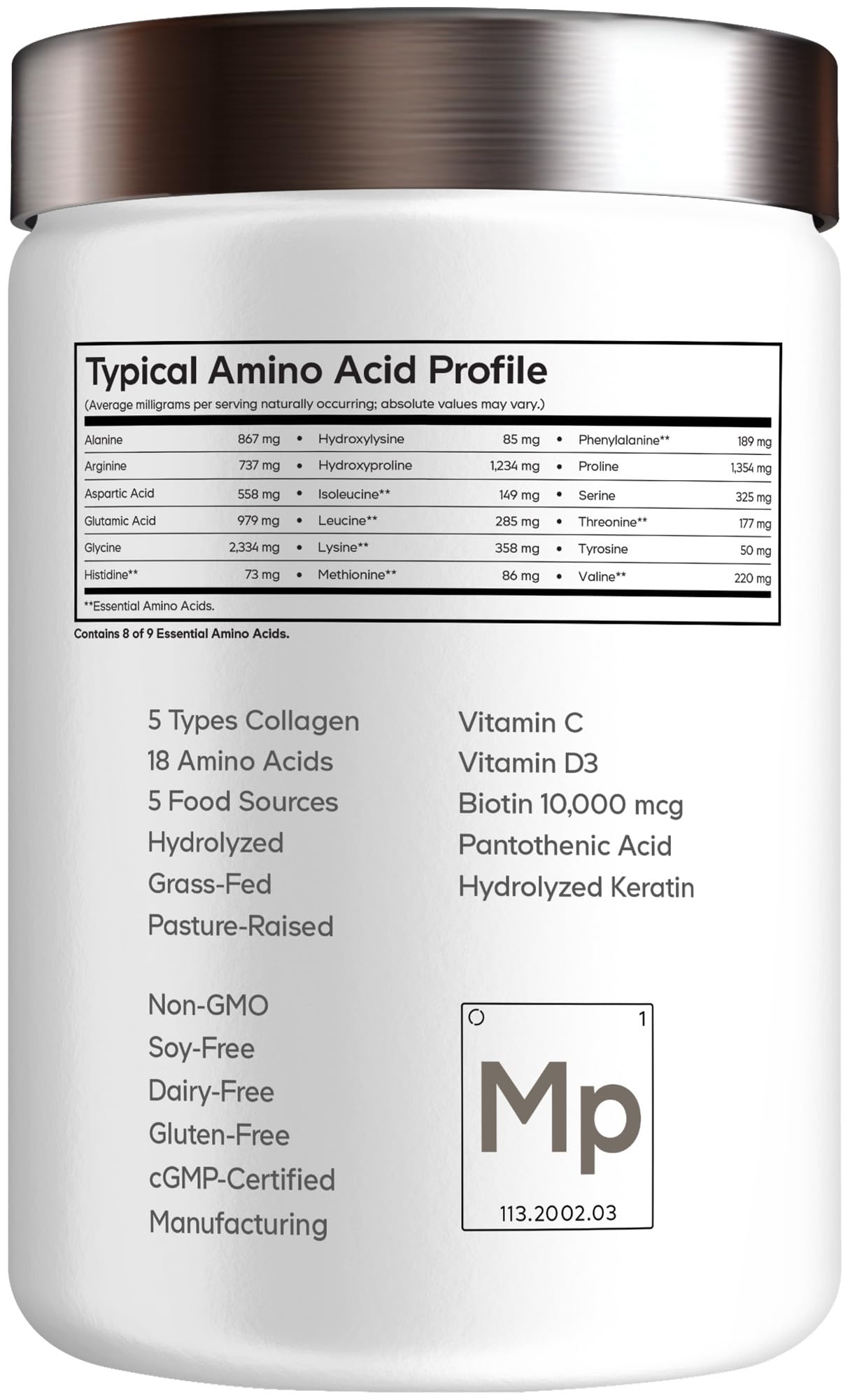 Codeage Multi Collagen Peptides Wellness Supplement

