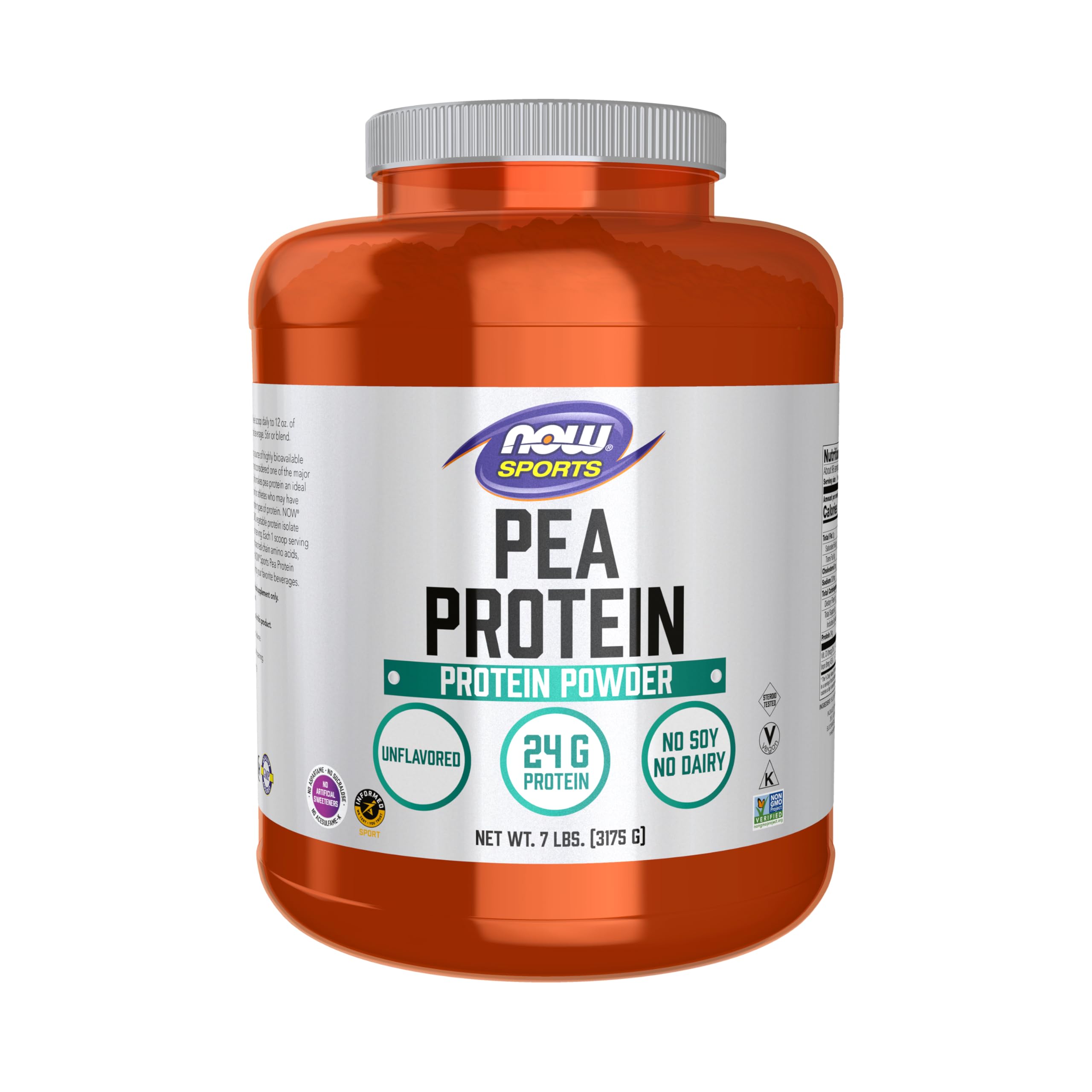 NOW Foods Pea Protein Powder - 24 g Protein per Scoop, Unflavored

