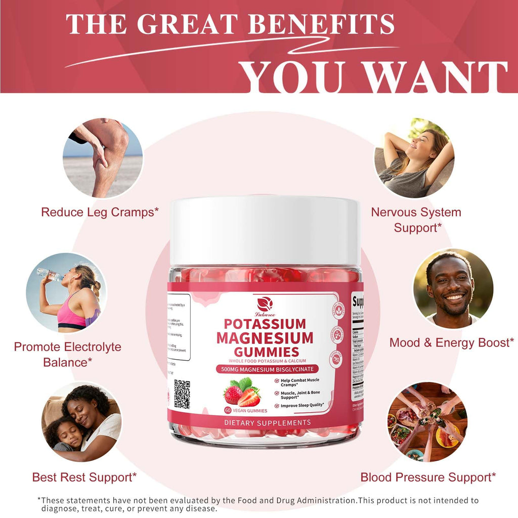 Lukaree Magnesium Potassium Gummies Sleep & Muscle

