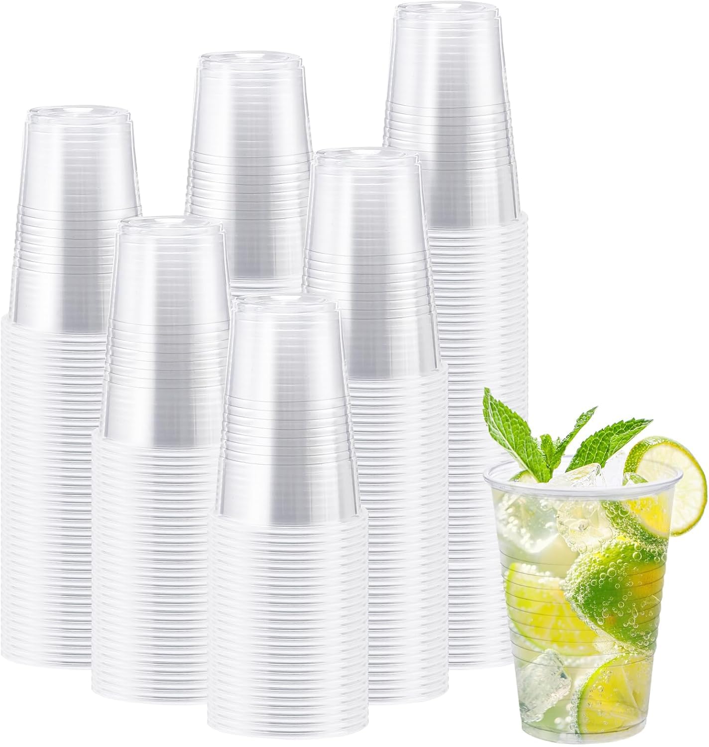 Lamosi BPA-Free Clear Plastic Cups - Disposable Party Cups

