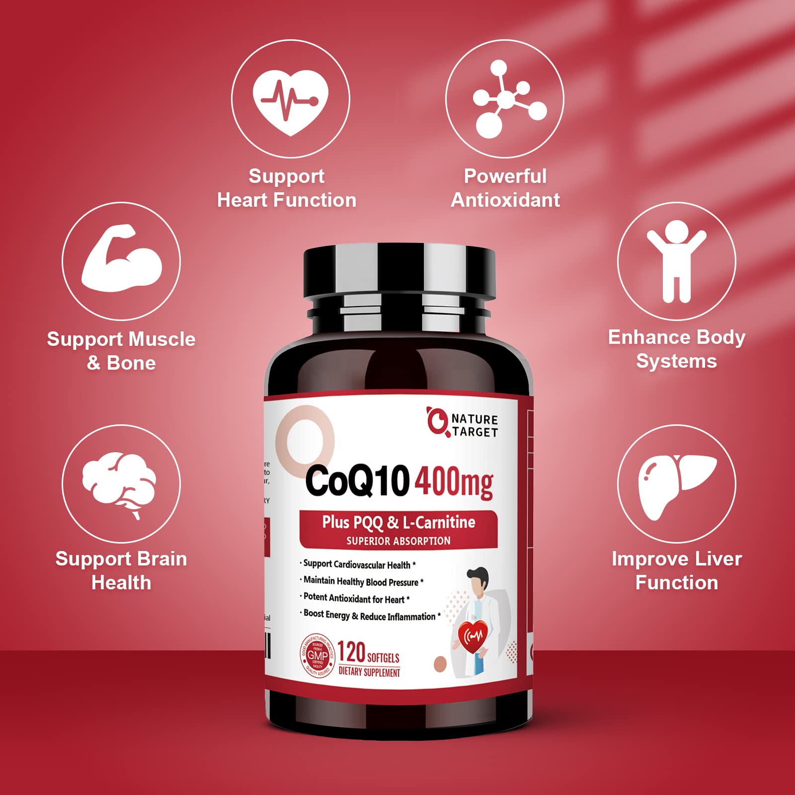 Nature Target CoQ10 Supplement for Heart & Energy

