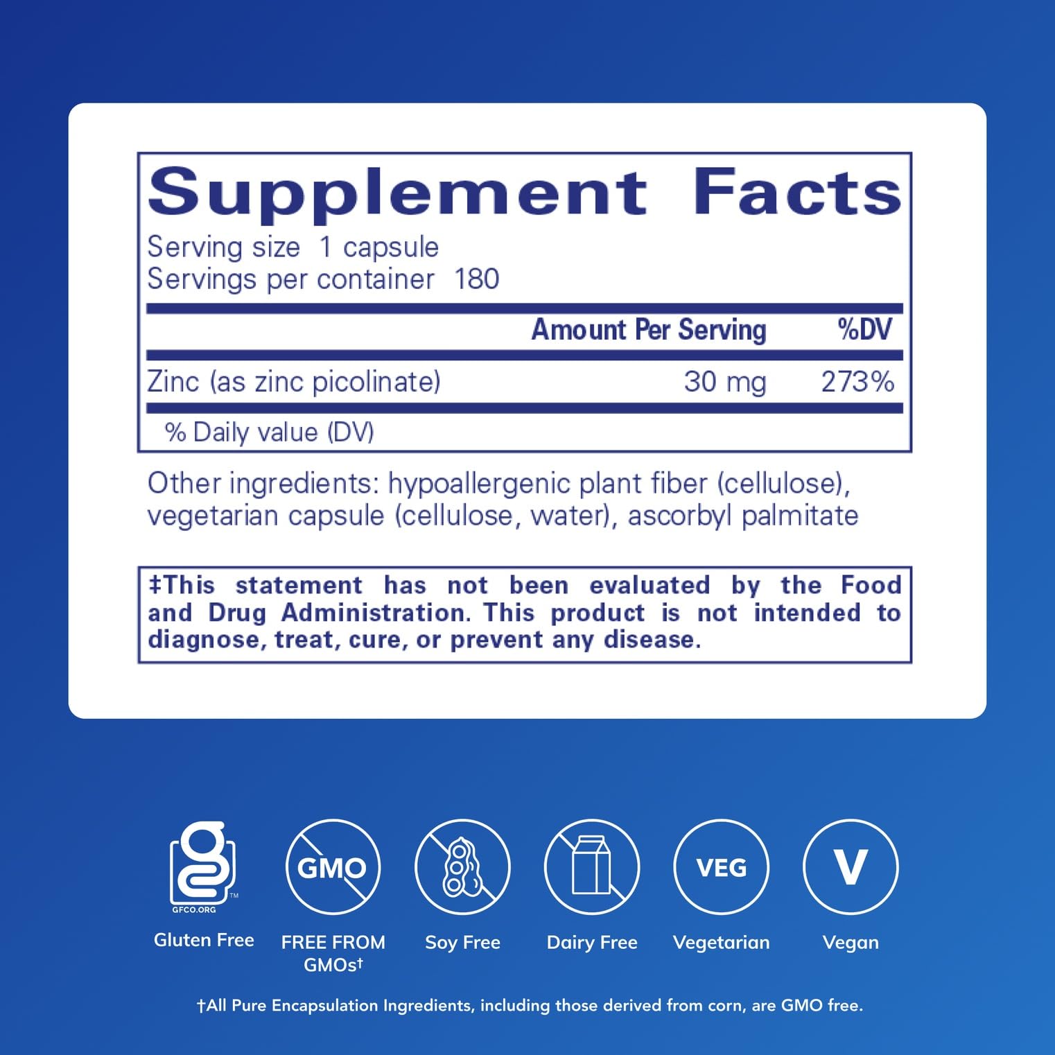 Pure Encapsulations Zinc Picolinate Immune Support

