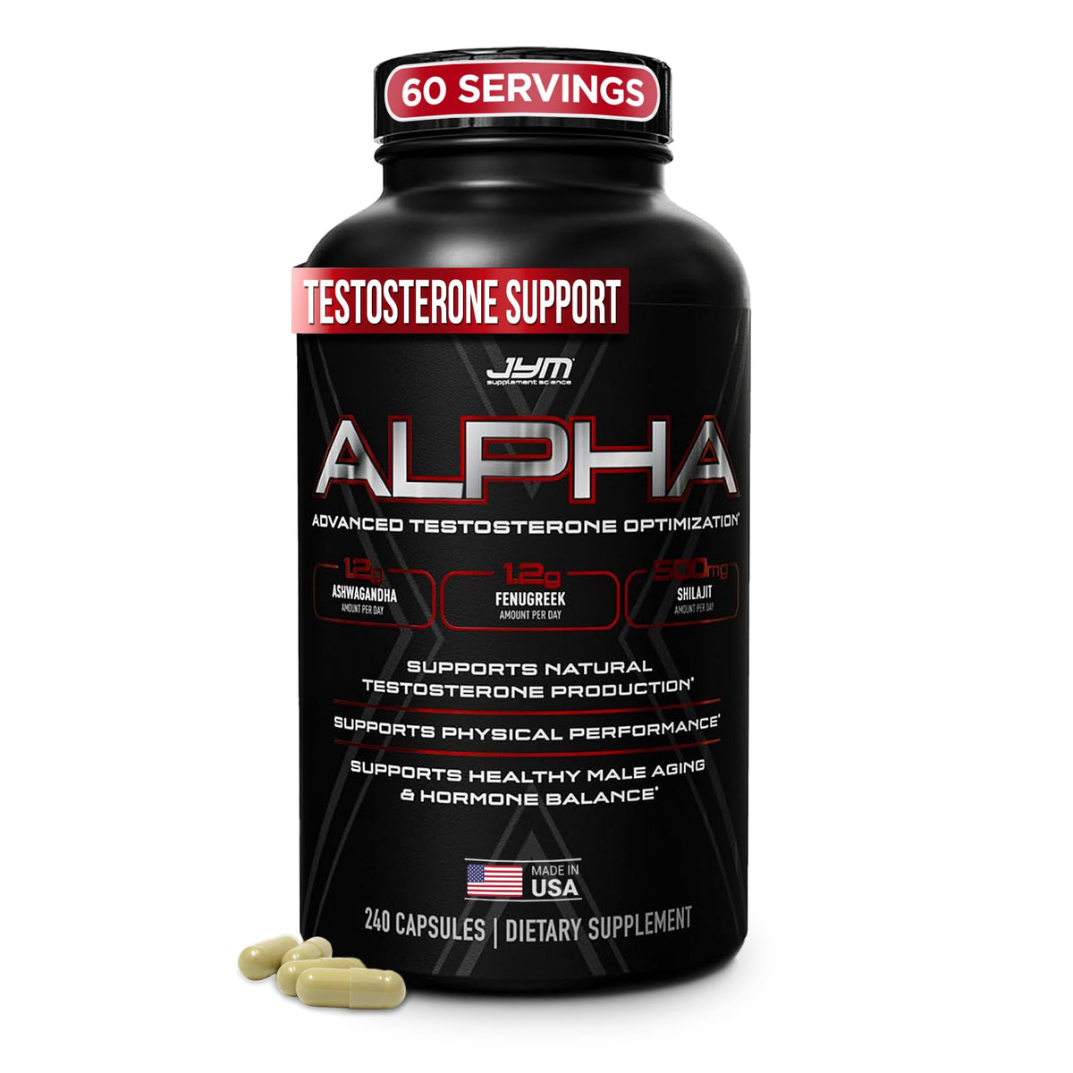 Alpha JYM X Testosterone Support Supplement