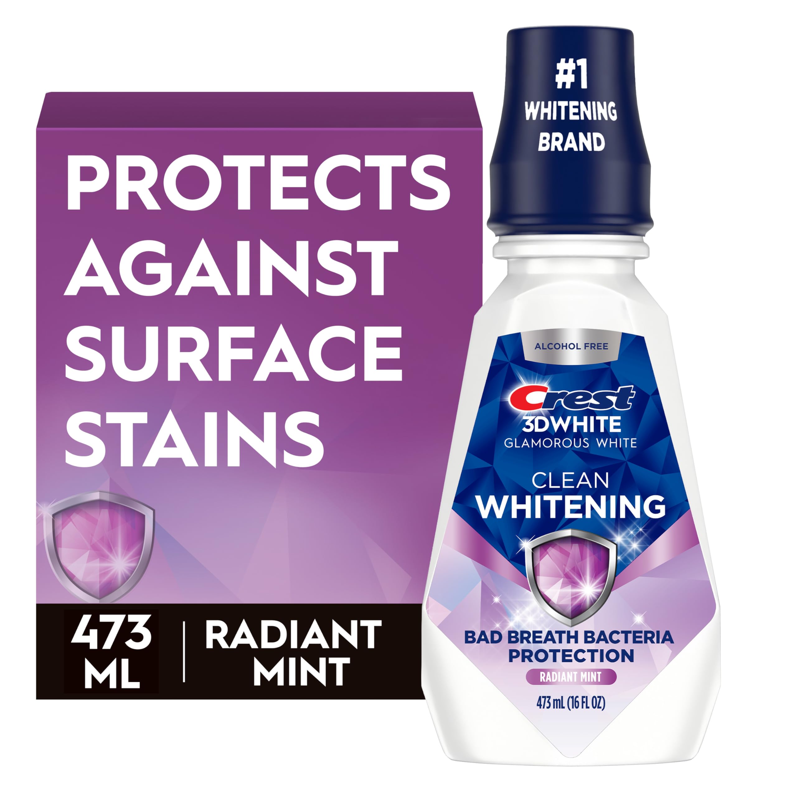 Crest 3D White Glamorous White Mouthwash Arctic Mint

