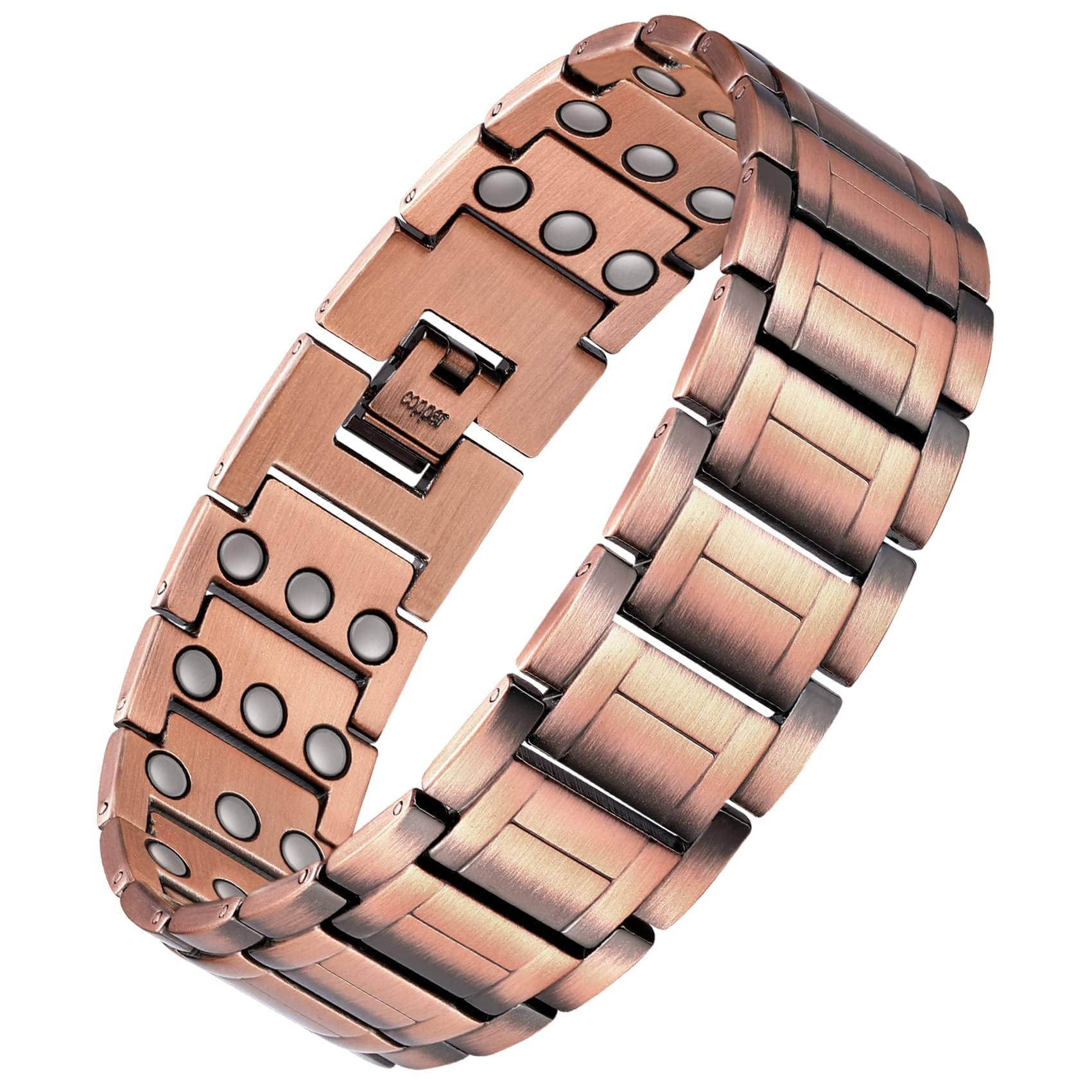 Feraco Magnetic Bracelet for Men, 3-Row Neodymium Magnets