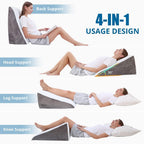 SASTTIE Memory Foam Wedge Pillow for Sleep

